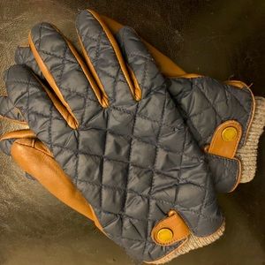 Quilted Leather Winter Gloves